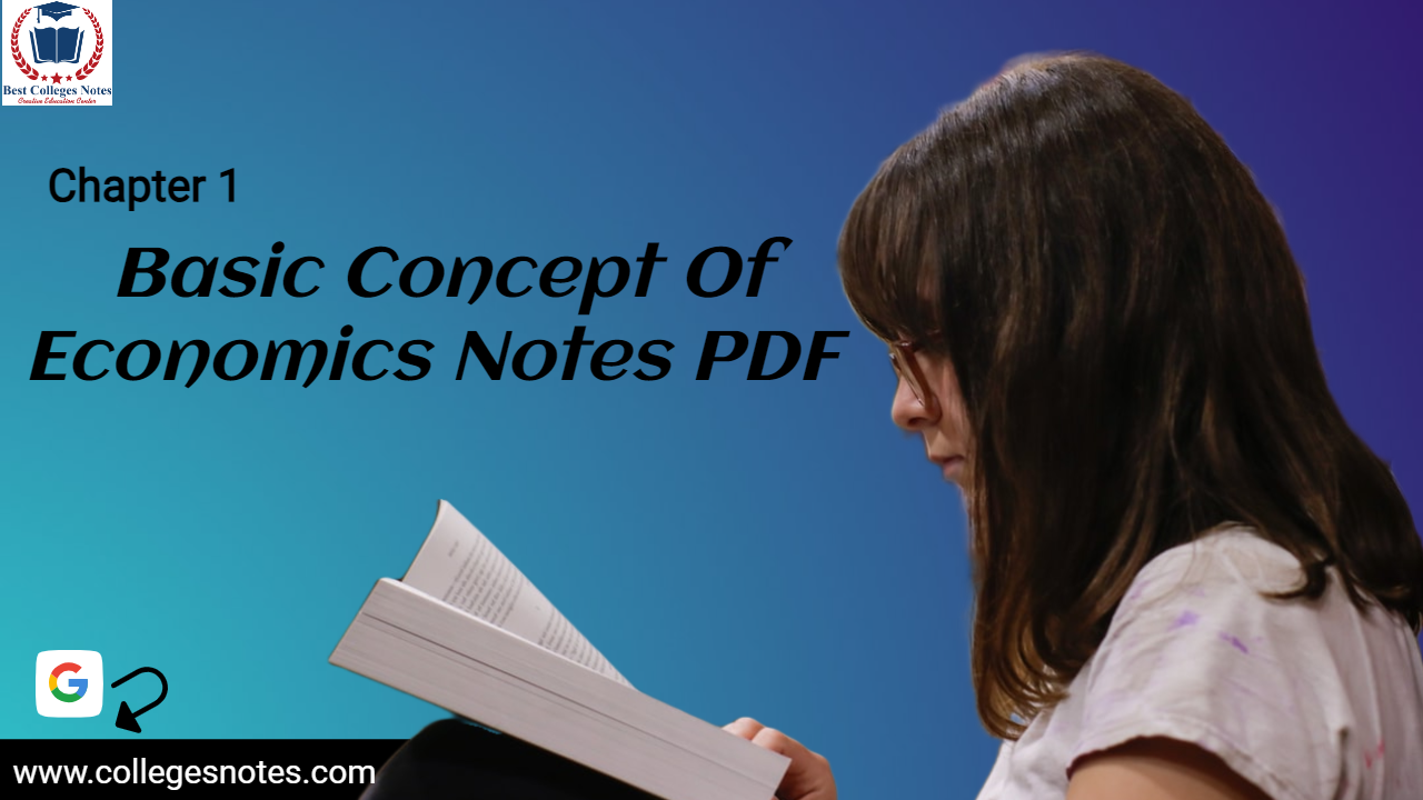 Basic Concept Of Economics Notes PDF