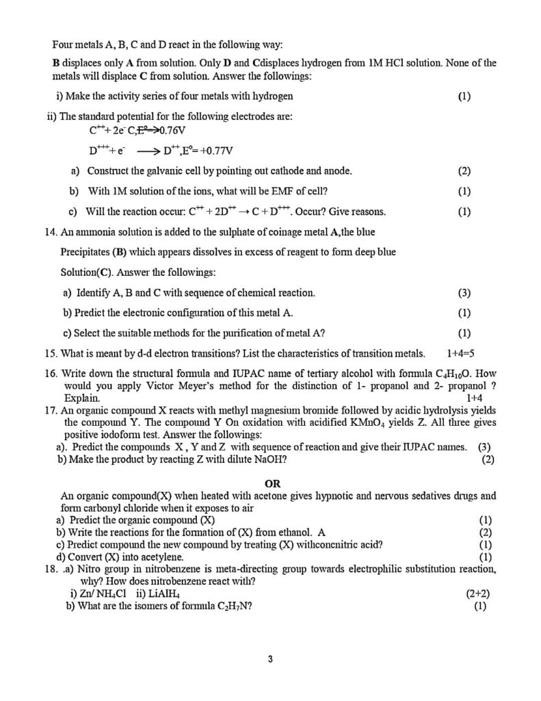 NEB Class 12 Chemistry Model Question Paper 2080 3