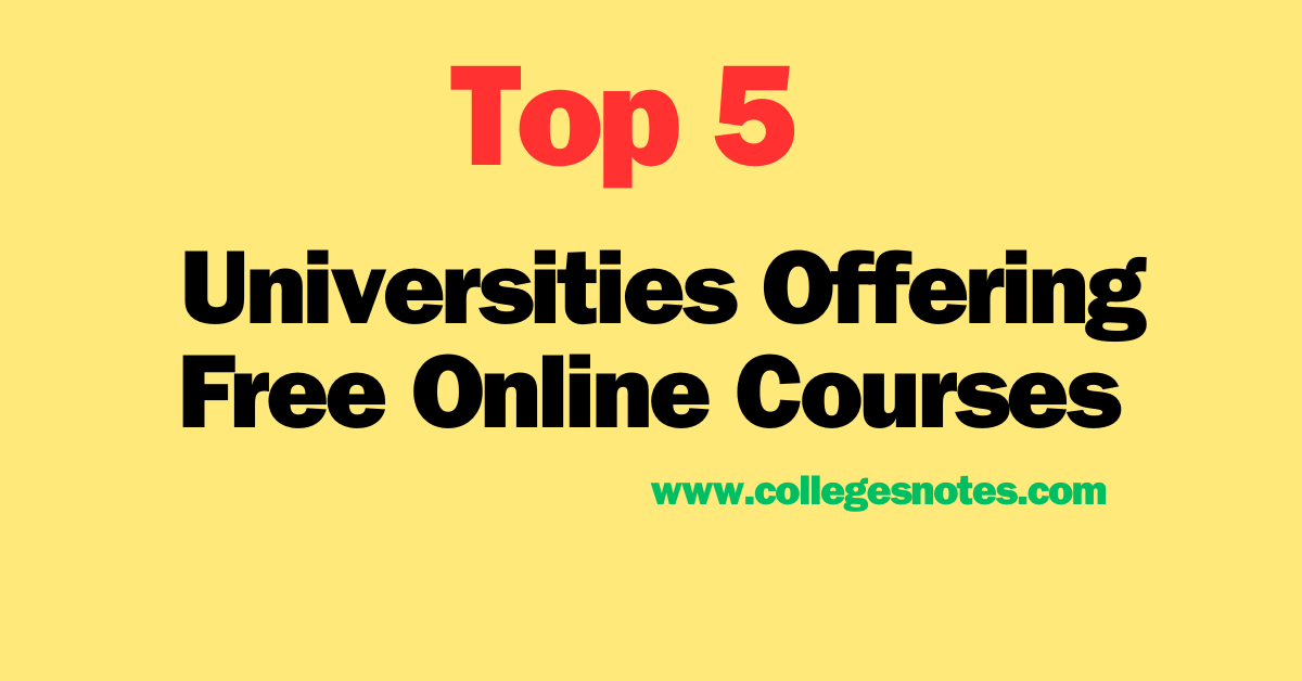 Universities Offering Free Online Courses